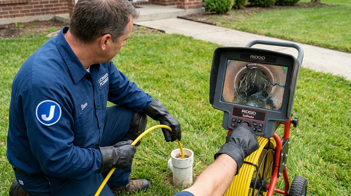 Sewer camera inspection being performed by Johns Plumbing LLC in Cidra
